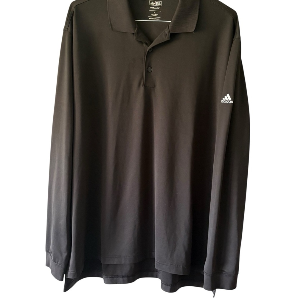 Adidas Golf Climalit Men’s Black Collared Black Shirt Size XL